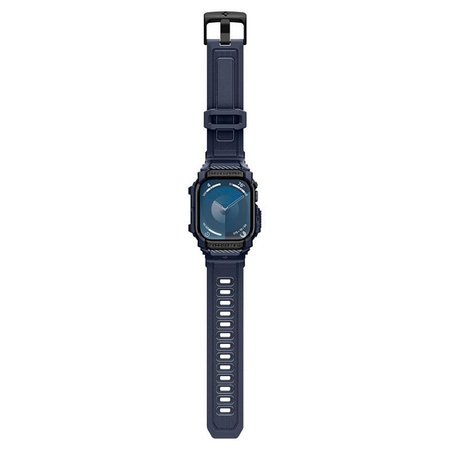 Spigen Rugged Armor Pro - Armband mit Hülle für Apple Watch 10 46 mm (Marineblau)