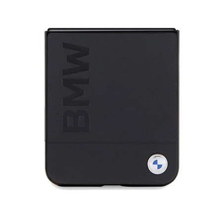 BMW Leder Hot Stamp - Samsung Galaxy Z Flip 5 Tasche (schwarz)