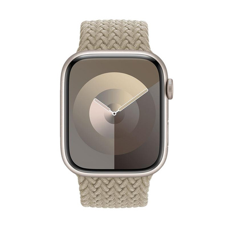 Crong Wave szalag - Fonott szíj Apple Watch 38/40/41/42 mm-es órához (kőbézs)