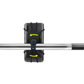 Schwenkbare Fahrradlenkerhalterung für Telefon, Lenker, grau, 10-15cm, Dunlop