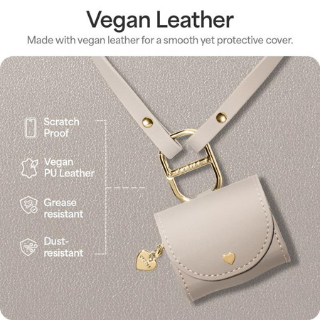 Spigen Cyrill Mini Bag - Hülle mit Band für Apple AirPods 4 (Beige)