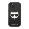 Karl Lagerfeld Choupette Head MagSafe Silikon - Hülle für iPhone 14 Plus (Schwarz)