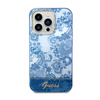 Guess Porcelain Collection - Coque iPhone 14 Pro (bleu)