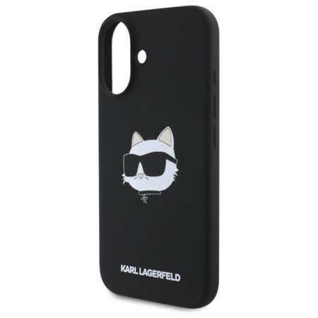 Karl Lagerfeld Silicone Choupette Head Print MagSafe - Case iPhone 16 (black)