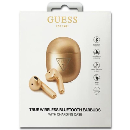 Guess Triangle Logo - TWS casque + station d'accueil (or)