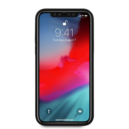 Guess Saffiano V - Etui iPhone 12 / iPhone 12 Pro (czerwony)