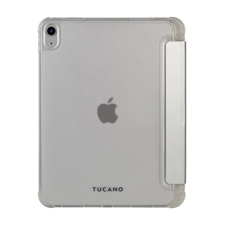 Tucano Satin Case - Tasche für iPad 10.9" (2022) mit Magnet & Standfuß mit Apple Pencil Halter (silber)