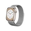 Crong Milano Steel - Bracelet en acier inoxydable pour Apple Watch 38/40/41/42 mm (argent)