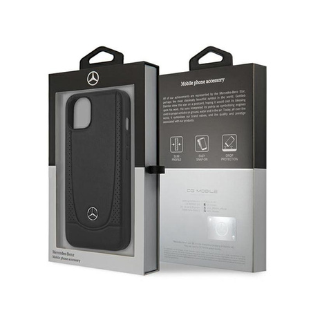 Mercedes Leather Urban Line - Étui pour iPhone 15 Plus (noir)