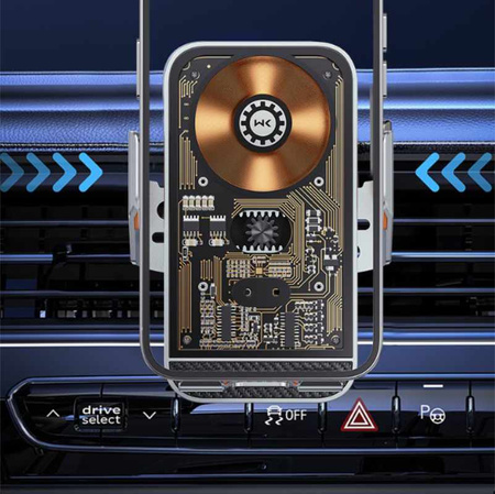 WEKOME WP-U204 Vanguard Series - Autohalterung mit drahtloser Aufladung 15W (Schwarz)