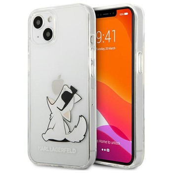 Karl Lagerfeld Choupette Fun - pouzdro pro iPhone 13 Mini (průhledné)