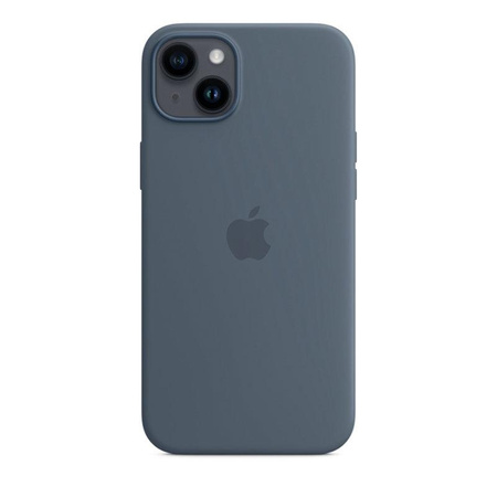 Apple Silikonhülle - Silikonhülle mit MagSafe für iPhone 14 Plus (Storm Blue)