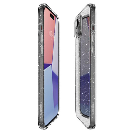 Spigen Liquid Crystal Glitter - pouzdro pro iPhone 15 Plus (průhledné)