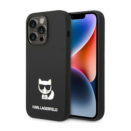 Karl Lagerfeld Choupette Body - pouzdro pro iPhone 14 Pro Max (černé)