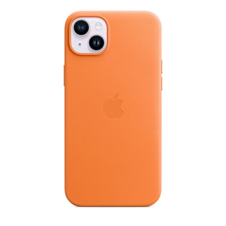 Apple Leather Case - Leather Case with MagSafe for iPhone 14 Plus (orange)