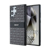 DKNY bőr mono csíkos és fém logóval - Samsung Galaxy S24 Ultra tok (fekete)