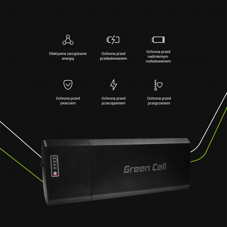 Green Cell - E-Bike battery with charger 36V 12Ah 432Wh Li-Ion 5.5x2.1mm