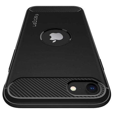 Spigen Rugged Armor - Coque pour iPhone SE 2022 / SE 2020 / 8 / 7 (Noir)