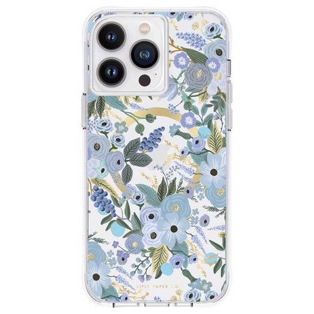 Rifle Paper Clear MagSafe - iPhone 14 Pro Max Case (Garden Party Blue)