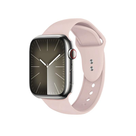 Crong Liquid - Pánt Apple Watch-hoz 38/40/41/42 mm (homokrózsaszín)