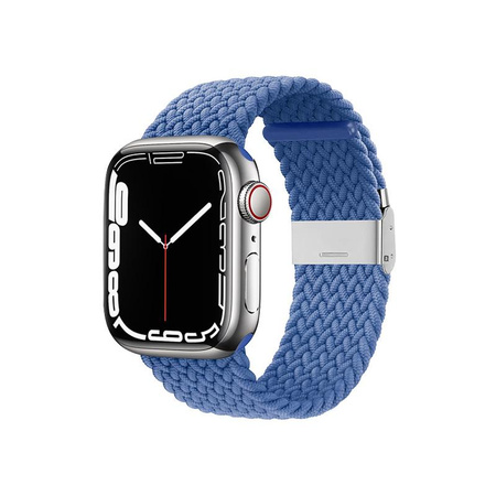 Crong Wave Band – Geflochtenes Apple Watch Armband 38/40/41/42mm (Blau)