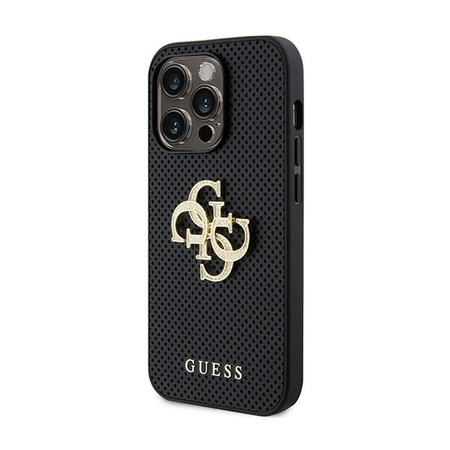 Guess 4G Strass Metal Logo - Coque iPhone 15 Pro Max (argent)