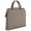 Guess Grained Zipper Pocket Triangle Logo - 15" Notebook Bag (brown)
