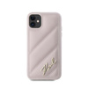Karl Lagerfeld Diagonal Quilted Script - Coque iPhone 11 (rose)