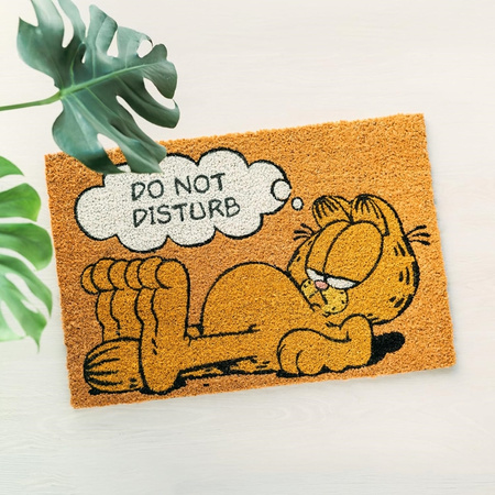Wycieraczka pod Drzwi Wewnętrzna Garfield 40x60 Kokosowa z Napisem