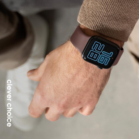 Crong Liquid - Szíj Apple Watch-hoz 38/40/41/42 mm (barna)