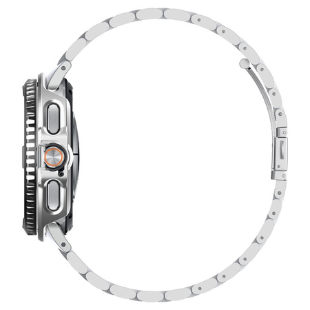 Spigen Bezel Tune Pro Pilot - Pouzdro / Ochranný rámeček pro Samsung Galaxy Watch 8 Classic 46 mm (Silver)