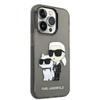 Karl Lagerfeld IML Glitter NFT Karl & Choupette - iPhone 14 Pro Max Tasche (schwarz)