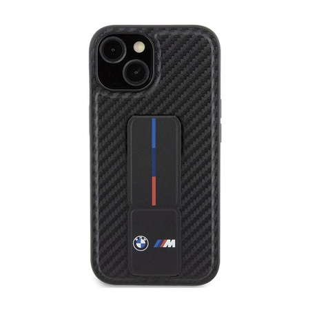 BMW Grip Stand Smooth & Carbon - Coque iPhone 15 (noir)