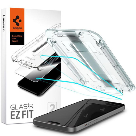 Spigen GLAS.TR EZ FIT - Tempered glass for iPhone 15 2 pcs