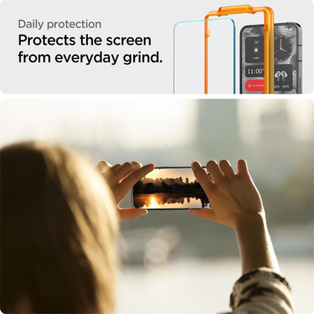 Spigen Alm Glas.TR 2-Pack - Gehärtetes Glas für Nothing Phone 2 (Transparent)