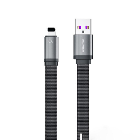 WEKOME WDC-156 King Kong 2nd gen - USB-A to Lightning 6A Fast Charging Connection Cable 1.3 m (Black)