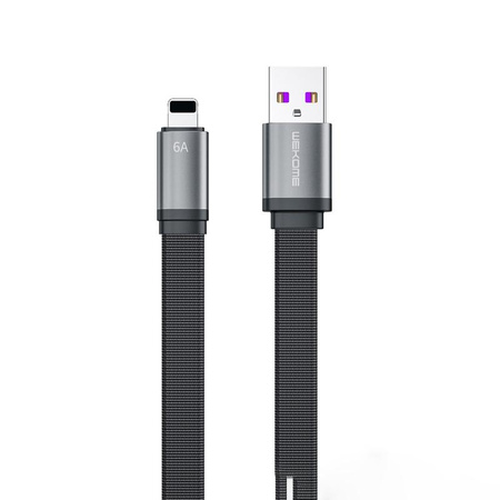 WEKOME WDC-156 King Kong 2nd gen - USB-A Lightning 6A gyors töltő csatlakozókábel 1,3 m (fekete)