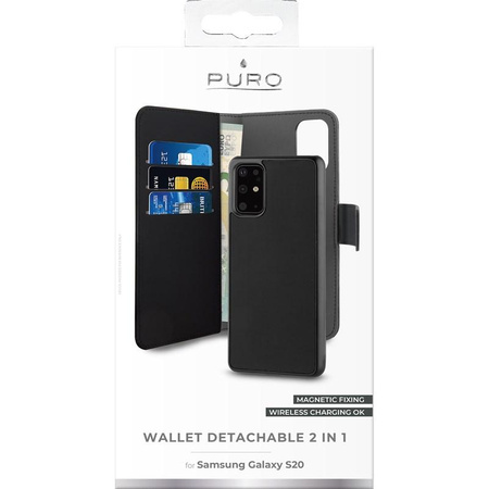 PURO Wallet Detachable - 2-in-1 Case for Samsung Galaxy S20+ (black)