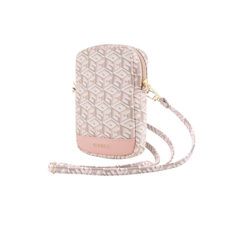 Guess Zip GCube Bottom Stripe - Handytasche (rosa)