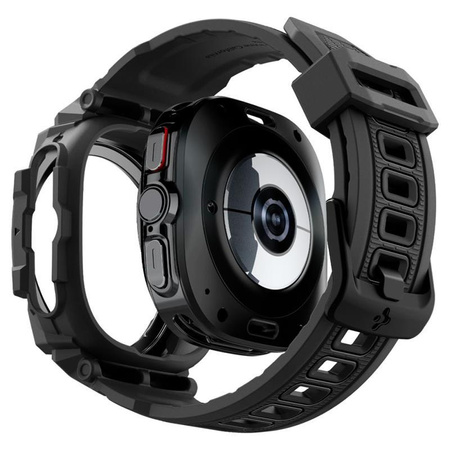 Spigen Rugged Armor Pro - Bracelet + étui pour Samsung Galaxy Watch Ultra 47 mm (Noir mat)