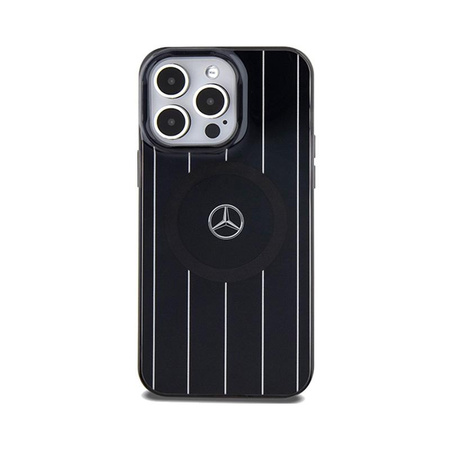 Mercedes Double Layer Crossed Lines MagSafe - iPhone 15 Pro Max Case (noir)