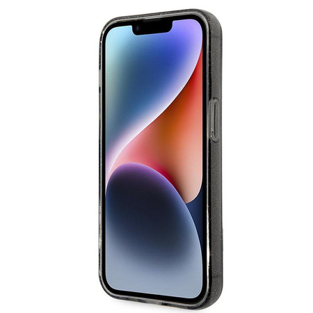 Karl Lagerfeld IML Glitter NFT Karl & Choupette - Hülle für iPhone 14 Pro Max (Schwarz)