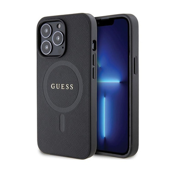 Guess Saffiano MagSafe - iPhone 13 Pro tok (fekete)