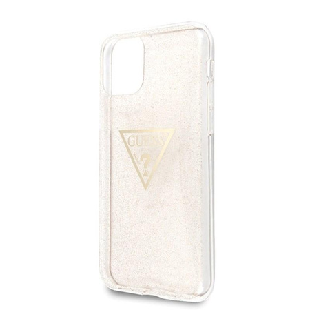 Guess Solid Glitter Triangle - iPhone 11 Pro Case (Gold)