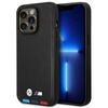 BMW Leather Hot Stamp Tricolor – Etui iPhone 14 Pro Max (Czarny)