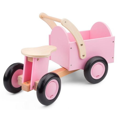 New Classic Toys - Wooden cargo cross-country bicycle pink