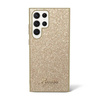 Guess Glitter Flakes Metal Logo Case - pouzdro pro Samsung Galaxy S24 Ultra (zlaté)