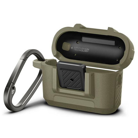 Spigen Lock Fit - Étui blindé pour Apple AirPods Pro 1 / 2 (Vintage Khaki)