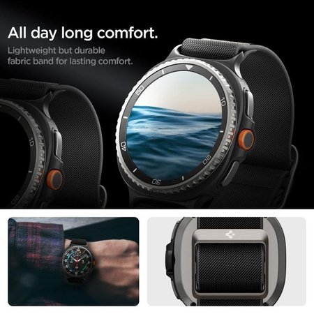 CZARNY PASEK SPIGEN DO GALAXY WATCH 8 | 8 Classic 40 | 44 | 46, Sportowy