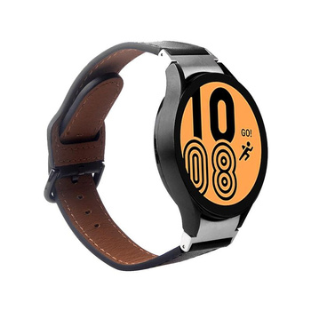 PURO Classic Leather Band - Bőrszíj Samsung Galaxy Watch 5 / Watch 5 Pro / Galaxy Watch 4 / Watch 4 Classic (fekete)